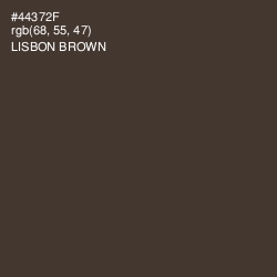 #44372F - Lisbon Brown Color Image